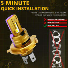 Load image into Gallery viewer, 1 Pair 35W 3500LM 6500K Car LED Headlight Bulb, H4