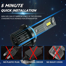 Load image into Gallery viewer, 1 Pair 32W 3200LM 6500K Car LED Headlight Bulb with Fan, 9005, 9006, H1, H4, H7, H11
