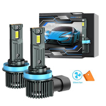 Load image into Gallery viewer, 1 Pair 32W 3200LM 6500K Car LED Headlight Bulb with Fan, 9005, 9006, H1, H4, H7, H11