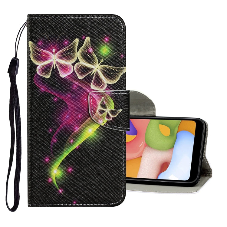 Coloured Drawing Pattern Horizontal Flip PU Leather Case with Holder & Card Slots & Wallet & Lanyard
