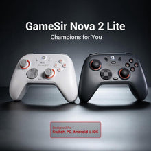 Load image into Gallery viewer, GameSir Nova 2 Lite Tri-Mode Wireless Game Controller for Switch / Steam / PC / iOS / Android, Nova 2 Lite White, Nova 2 Lite Black