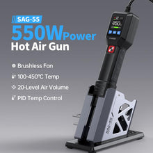 Load image into Gallery viewer, FNIRSI SAG-55 550W High Temperature Portable Micro Hot Air Gun, Standard Ordinary Base, High-match Metal Base