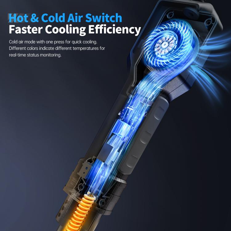 FNIRSI SAG-55 550W High Temperature Portable Micro Hot Air Gun, Standard Ordinary Base, High-match Metal Base