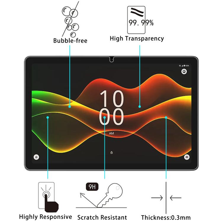 9H 0.3mm Explosion-proof Tempered Glass Film, For Boost Mobile Celero5G 10.95 inch