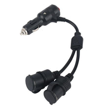 Load image into Gallery viewer, 12V-24V 2 in 1 Car Cigarette Lighter Extension Cable with Switch, 0.2m, 0.6m, 1m