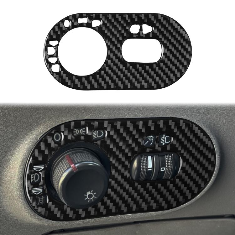 Carbon Fiber Car Headlight Switch Decorative Sticker for SEAT Ibiza 2003-2008, Left Driver, Headlight Switch, Left Driver