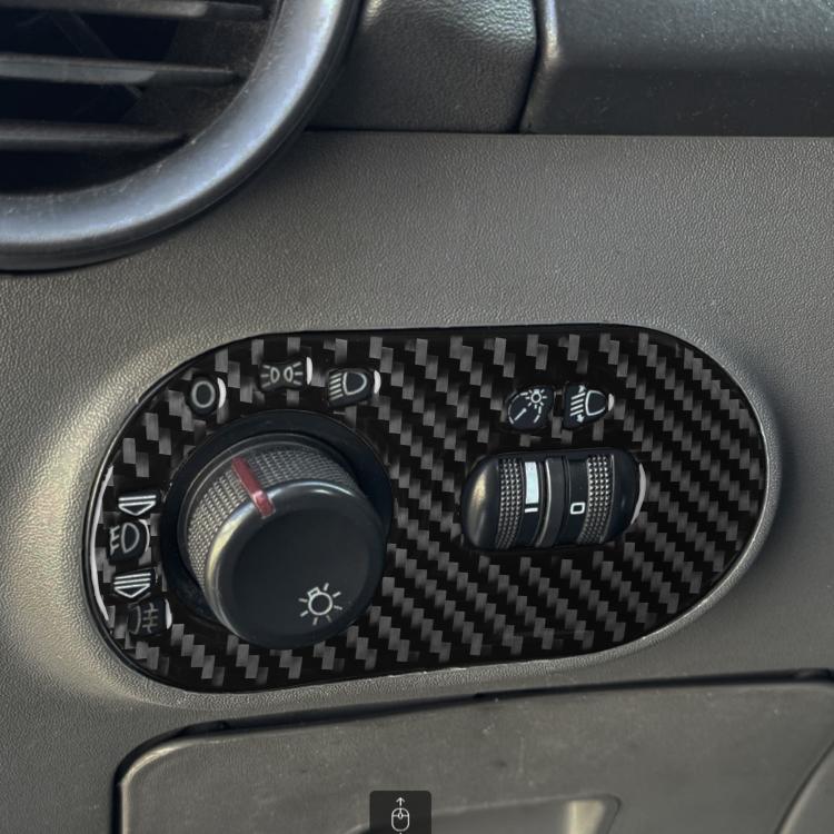 Carbon Fiber Car Headlight Switch Decorative Sticker for SEAT Ibiza 2003-2008, Left Driver, Headlight Switch, Left Driver