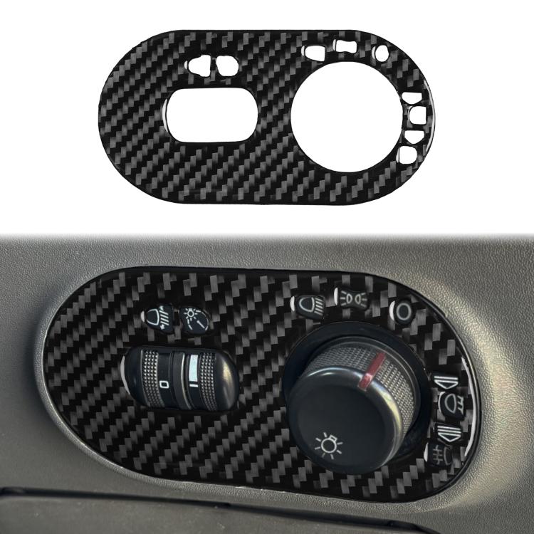 Carbon Fiber Car Headlight Switch Decorative Sticker for SEAT Ibiza 2003-2008, Right Driver, Headlight Switch, Right Driver