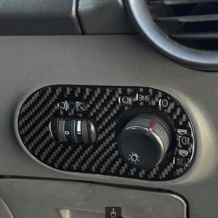 Carbon Fiber Car Headlight Switch Decorative Sticker for SEAT Ibiza 2003-2008, Right Driver, Headlight Switch, Right Driver