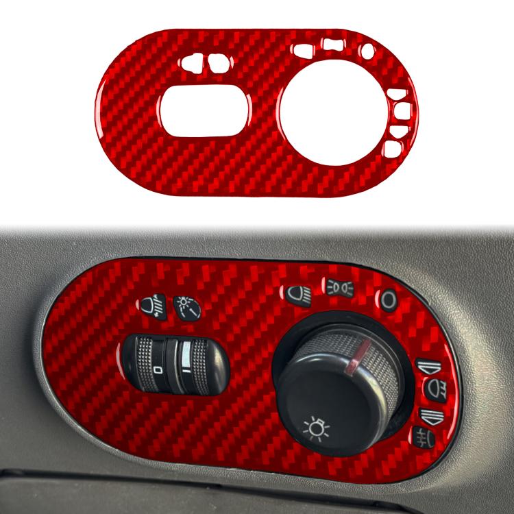 Carbon Fiber Car Headlight Switch Decorative Sticker for SEAT Ibiza 2003-2008, Right Driver, Headlight Switch, Right Driver