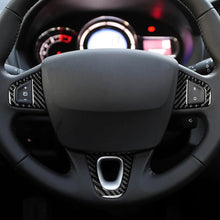 Load image into Gallery viewer, 3pcs/Set Carbon Fiber Car Steering Wheel Buttons Decorative Sticker for Renault Fluence 2009-2017 / Megane 2008-2016, Left and Right Driver, Steering Wheel Buttons