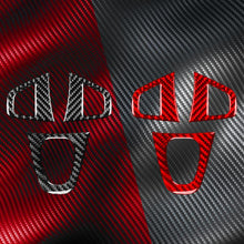 Load image into Gallery viewer, 3pcs/Set Carbon Fiber Car Steering Wheel Buttons Decorative Sticker for Renault Fluence 2009-2017 / Megane 2008-2016, Left and Right Driver, Steering Wheel Buttons