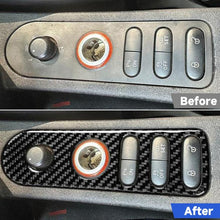 Load image into Gallery viewer, Carbon Fiber Car Rear Mirror Adjustment Switch Frame Decorative Sticker for SEAT Leon 2005-2012, Left and Right Driver, Rear Mirror Adjustment Switch Frame