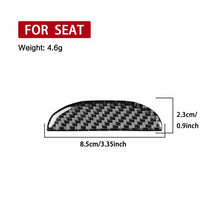 Load image into Gallery viewer, Carbon Fiber Car Passenger Seat Storage Box Handle Decorative Sticker for SEAT Leon 2005-2012, Left and Right Driver, Passenger Seat Storage Box Handle