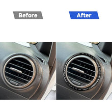 Load image into Gallery viewer, 2pcs/Set Carbon Fiber Car AC Two Sides Air Outlet Decorative Sticker for SEAT Leon 2005-2012, Left and Right Driver, AC Two Sides Air Outle