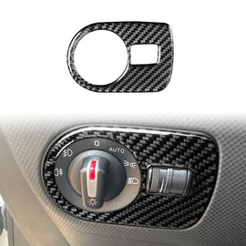Carbon Fiber Car Headlight Switch Panel Decorative Sticker for SEAT Leon 2005-2012, Headlight Switch Panel, Left Driver, Headlight Switch Panel, Right Driver