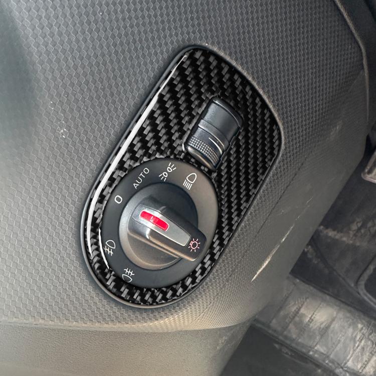 Carbon Fiber Car Headlight Switch Panel Decorative Sticker for SEAT Leon 2005-2012, Headlight Switch Panel, Left Driver, Headlight Switch Panel, Right Driver