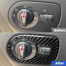 Load image into Gallery viewer, Carbon Fiber Car Headlight Switch Panel Decorative Sticker for SEAT Leon 2005-2012, Headlight Switch Panel, Left Driver, Headlight Switch Panel, Right Driver