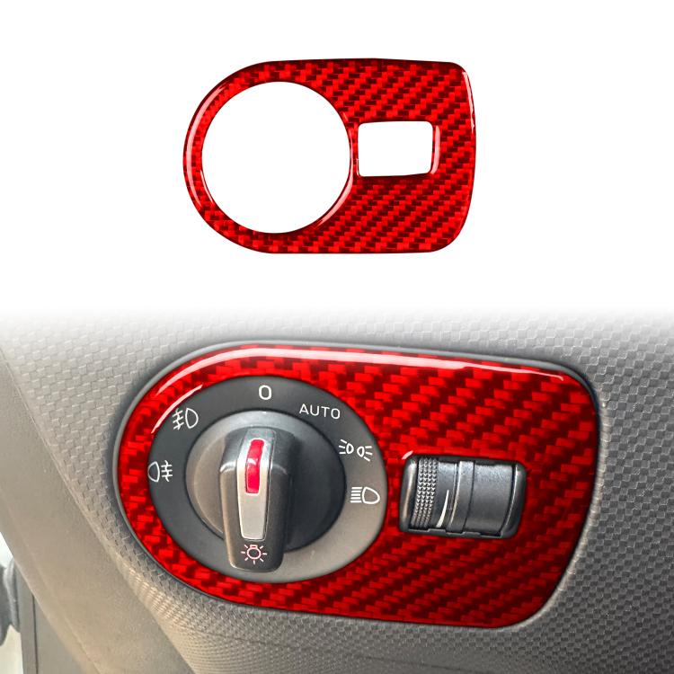 Carbon Fiber Car Headlight Switch Panel Decorative Sticker for SEAT Leon 2005-2012, Headlight Switch Panel, Left Driver, Headlight Switch Panel, Right Driver