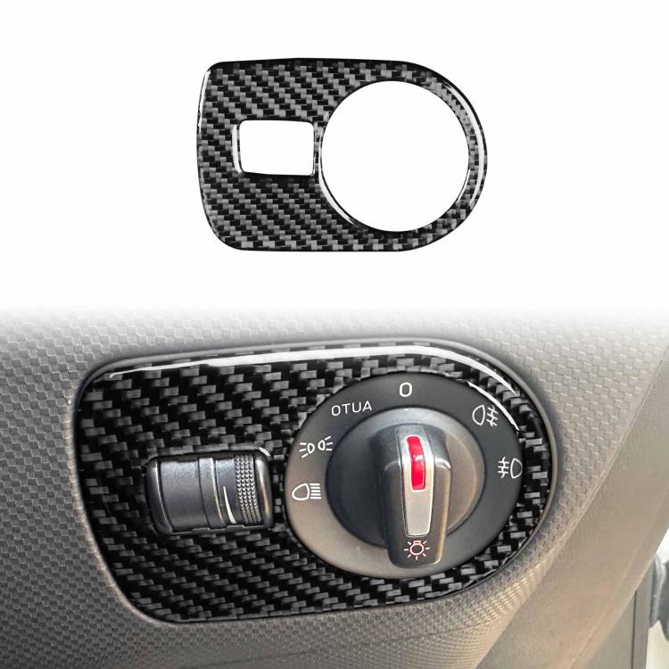 Carbon Fiber Car Headlight Switch Panel Decorative Sticker for SEAT Leon 2005-2012, Headlight Switch Panel, Left Driver, Headlight Switch Panel, Right Driver