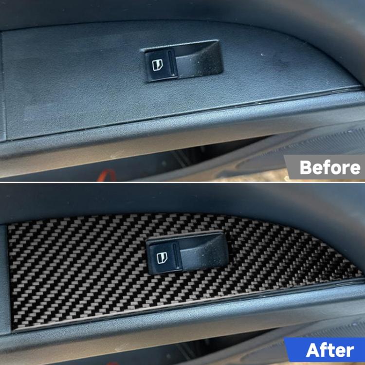 5pcs/Set Carbon Fiber Car Lifting Panel Decorative Sticker for SEAT Leon 2005-2012, Lifting Panel, Left Driver, Lifting Panel, Right Driver