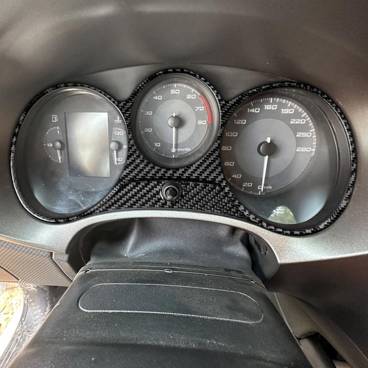 2pcs/Set Carbon Fiber Car Speedometer Surrounded Panel Decorative Sticker for SEAT Leon 2005-2012, Left and Right Driver, Speedometer Surrounded Panel