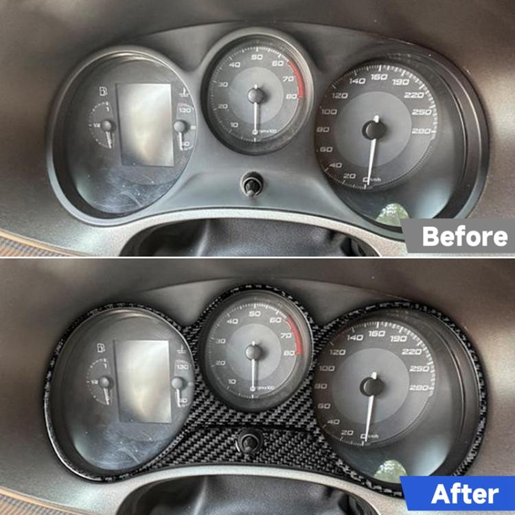 2pcs/Set Carbon Fiber Car Speedometer Surrounded Panel Decorative Sticker for SEAT Leon 2005-2012, Left and Right Driver, Speedometer Surrounded Panel