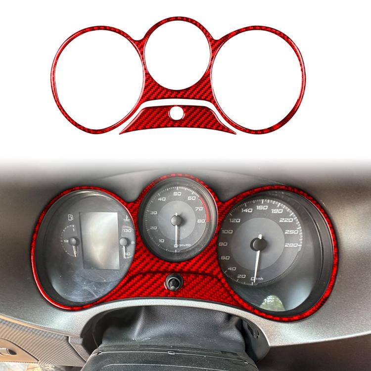 2pcs/Set Carbon Fiber Car Speedometer Surrounded Panel Decorative Sticker for SEAT Leon 2005-2012, Left and Right Driver, Speedometer Surrounded Panel