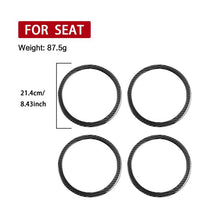Load image into Gallery viewer, 4pcs/Set Carbon Fiber Car Door Horn Ring Decorative Sticker for SEAT Leon 2005-2012, Left and Right Driver, Door Horn Ring