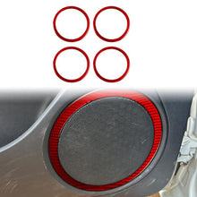 Load image into Gallery viewer, 4pcs/Set Carbon Fiber Car Door Horn Ring Decorative Sticker for SEAT Leon 2005-2012, Left and Right Driver, Door Horn Ring