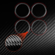 Load image into Gallery viewer, 4pcs/Set Carbon Fiber Car Door Horn Ring Decorative Sticker for SEAT Leon 2005-2012, Left and Right Driver, Door Horn Ring