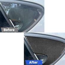 Load image into Gallery viewer, 2pcs/Set Carbon Fiber Car Rear Triangle Window Decorative Sticker for SEAT Leon 2005-2012, Left and Right Driver, Rear Triangle Window