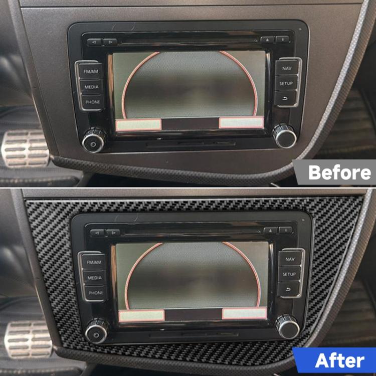 Carbon Fiber Car Center Console Panel Decorative Sticker for SEAT Leon 2005-2012, Center Console Panel, Left Driver, Center Console Panel, Right Driver