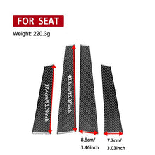 Load image into Gallery viewer, 4pcs/Set Carbon Fiber Car B Pillar Decorative Sticker for SEAT Leon 2005-2012, Drop Glue Style, Left and Right Driver, B Pillar