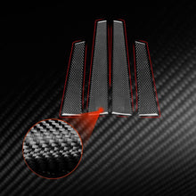 Load image into Gallery viewer, 4pcs/Set Carbon Fiber Car B Pillar Decorative Sticker for SEAT Leon 2005-2012, Drop Glue Style, Left and Right Driver, B Pillar