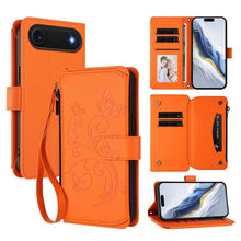 Load image into Gallery viewer, Butterfly Love Flower Multi-card Zipper Wallet Leather Phone Case, For iPhone 17e / 16e, For iPhone 17 Pro Max, For iPhone 17 Pro, For iPhone 17, For iPhone Air, For iPhone 16 Pro Max
