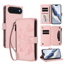 Load image into Gallery viewer, Butterfly Love Flower Multi-card Zipper Wallet Leather Phone Case, For iPhone 17e / 16e, For iPhone 17 Pro Max, For iPhone 17 Pro, For iPhone 17, For iPhone Air, For iPhone 16 Pro Max