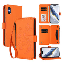 Load image into Gallery viewer, Butterfly Love Flower Multi-card Zipper Wallet Leather Phone Case, For iPhone 11 Pro Max, For iPhone 11, For iPhone 11 Pro, For iPhone X / XS, For iPhone XR, For iPhone XS Max