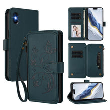 Load image into Gallery viewer, Butterfly Love Flower Multi-card Zipper Wallet Leather Phone Case, For iPhone 11 Pro Max, For iPhone 11, For iPhone 11 Pro, For iPhone X / XS, For iPhone XR, For iPhone XS Max