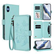 Load image into Gallery viewer, Butterfly Love Flower Multi-card Zipper Wallet Leather Phone Case, For iPhone 11 Pro Max, For iPhone 11, For iPhone 11 Pro, For iPhone X / XS, For iPhone XR, For iPhone XS Max