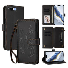 Load image into Gallery viewer, Butterfly Love Flower Multi-card Zipper Wallet Leather Phone Case, For iPhone 7 Plus / 8 Plus
