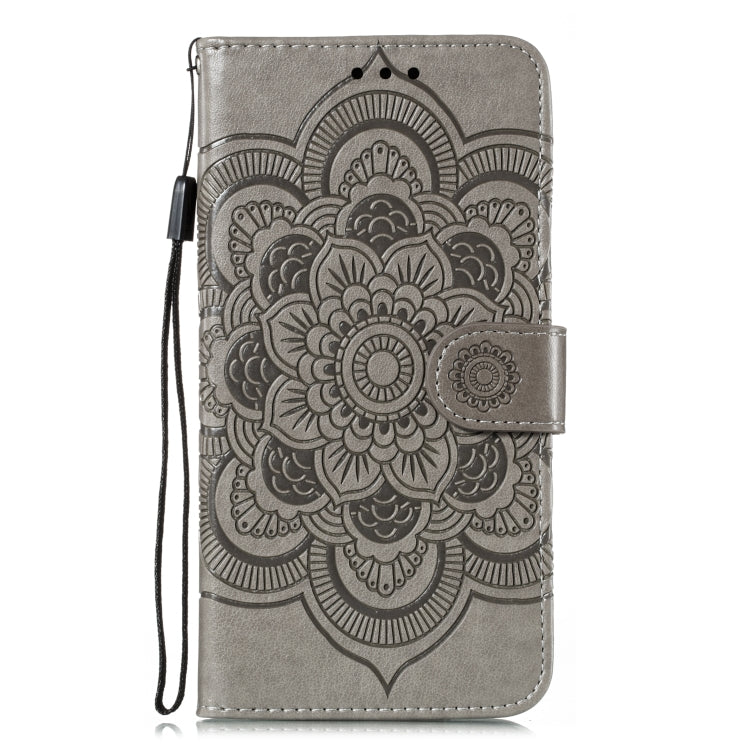 Mandala Embossing Pattern Horizontal Flip PU Leather Case with Holder & Card Slots & Walle & Lanyard