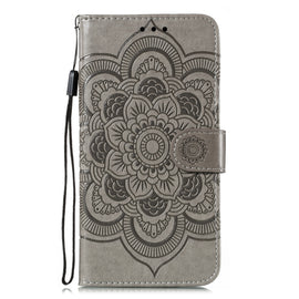 Mandala Embossing Pattern Horizontal Flip PU Leather Case with Holder & Card Slots & Walle & Lanyard