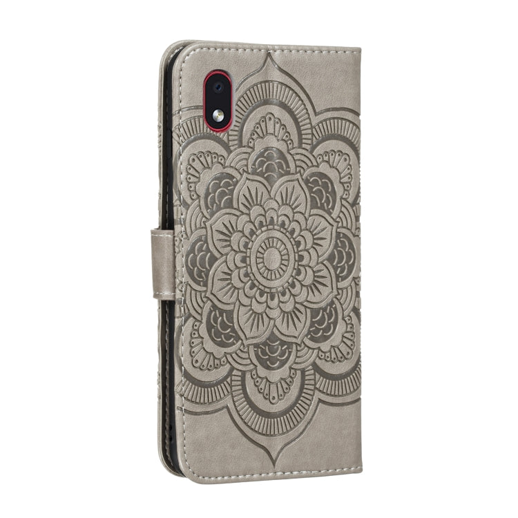 Mandala Embossing Pattern Horizontal Flip PU Leather Case with Holder & Card Slots & Walle & Lanyard