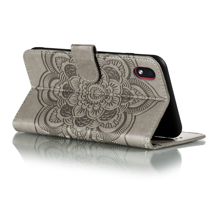 Mandala Embossing Pattern Horizontal Flip PU Leather Case with Holder & Card Slots & Walle & Lanyard