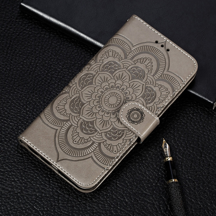 Mandala Embossing Pattern Horizontal Flip PU Leather Case with Holder & Card Slots & Walle & Lanyard