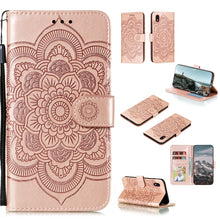 Load image into Gallery viewer, Mandala Embossing Pattern Horizontal Flip PU Leather Case with Holder &amp; Card Slots &amp; Walle &amp; Lanyard