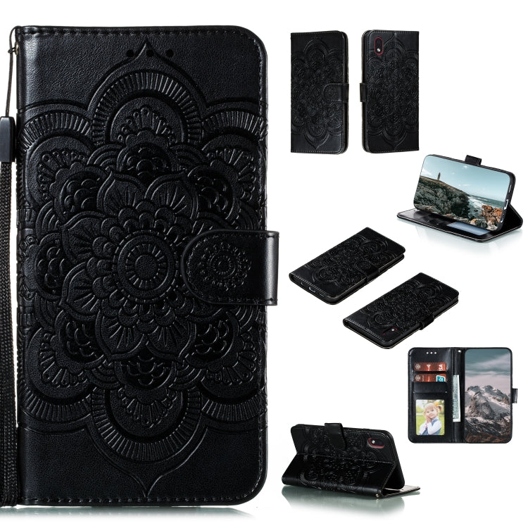 Mandala Embossing Pattern Horizontal Flip PU Leather Case with Holder & Card Slots & Walle & Lanyard