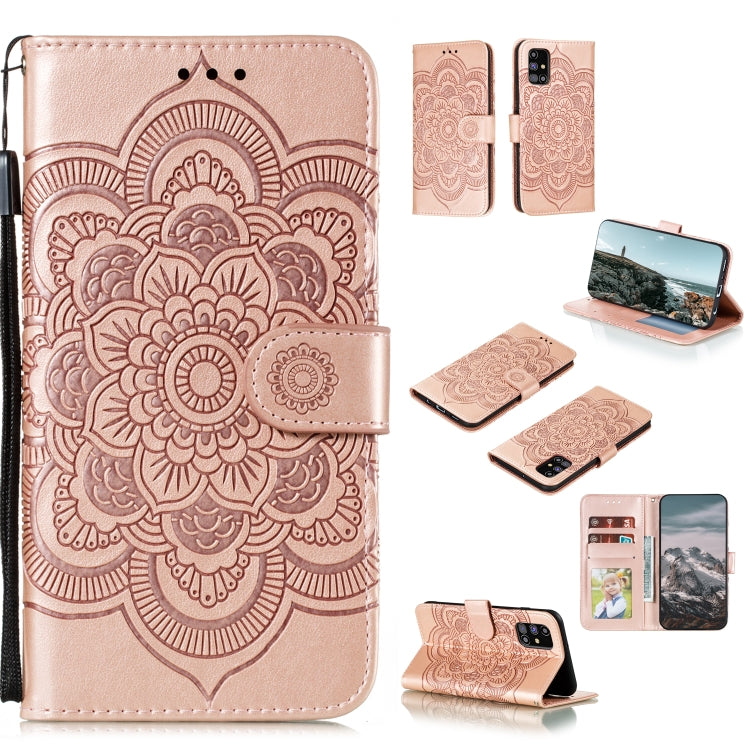 Mandala Embossing Pattern Horizontal Flip PU Leather Case with Holder & Card Slots & Walle & Lanyard