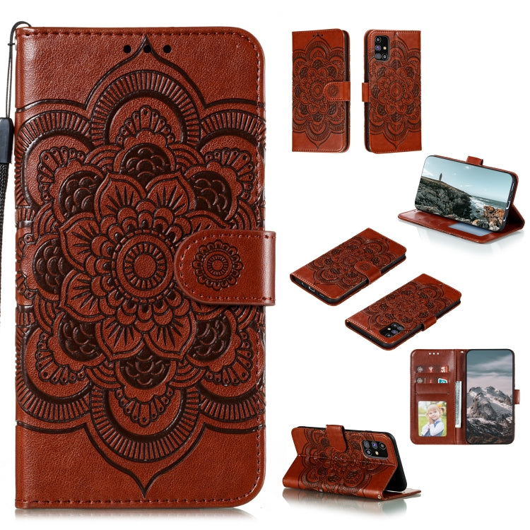 Mandala Embossing Pattern Horizontal Flip PU Leather Case with Holder & Card Slots & Walle & Lanyard